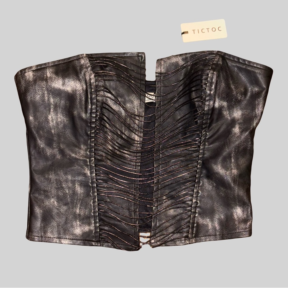 Faux Leather corset top